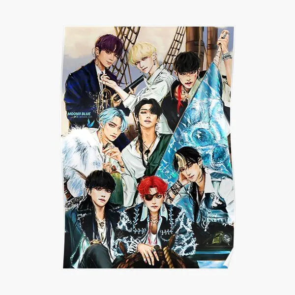 Pirateez Ateez Do Not Stop Ver  Poster Print Wall Art Vintage Room Mural Decor Picture Home Modern Painting Decoration No Frame