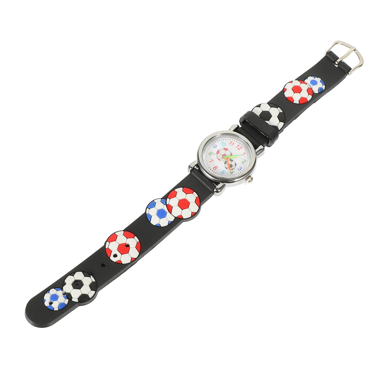 

Football Pattern Kids Boys Stainless Steel Plastic Cartoon Soccer Ball Watches Childrens Watch For Kids Accessories