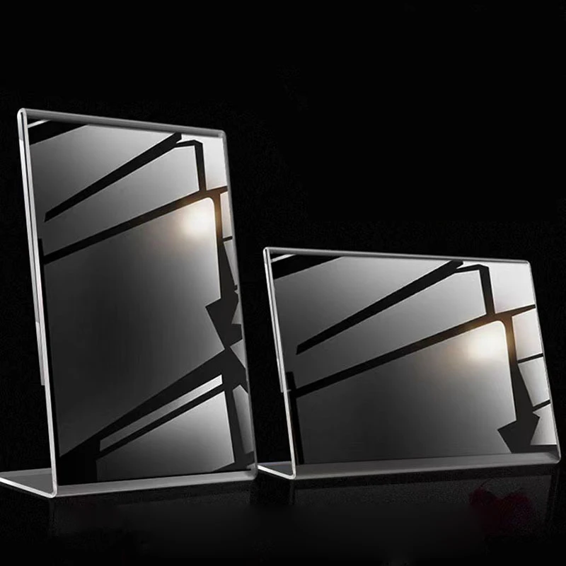 A6 Transparent Acrylic Display Stand 10*15cm Vertical Table Sign Stand Suitable For Photos Bills Business Cards Memos Paintings