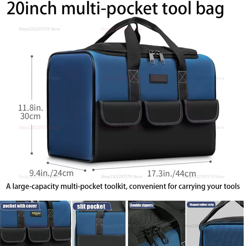 マルチポケット電気技師収納バッグ多機能ツールバッグ厚みのある大容量防水耐摩耗性ツールキット