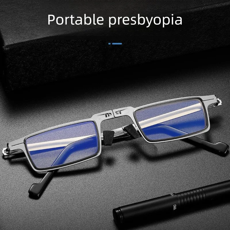 2025, faltbar, Anti-Blaulichtstrahlung, High-End-Lesebrille, ultraleichte, praktische Brille, hochauflösend,