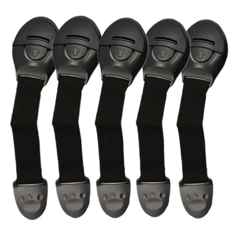 

Baby Safety Strap Locks for Cabinets, Drawers, Refrigerator, Toilet Lid - 5 Pcs