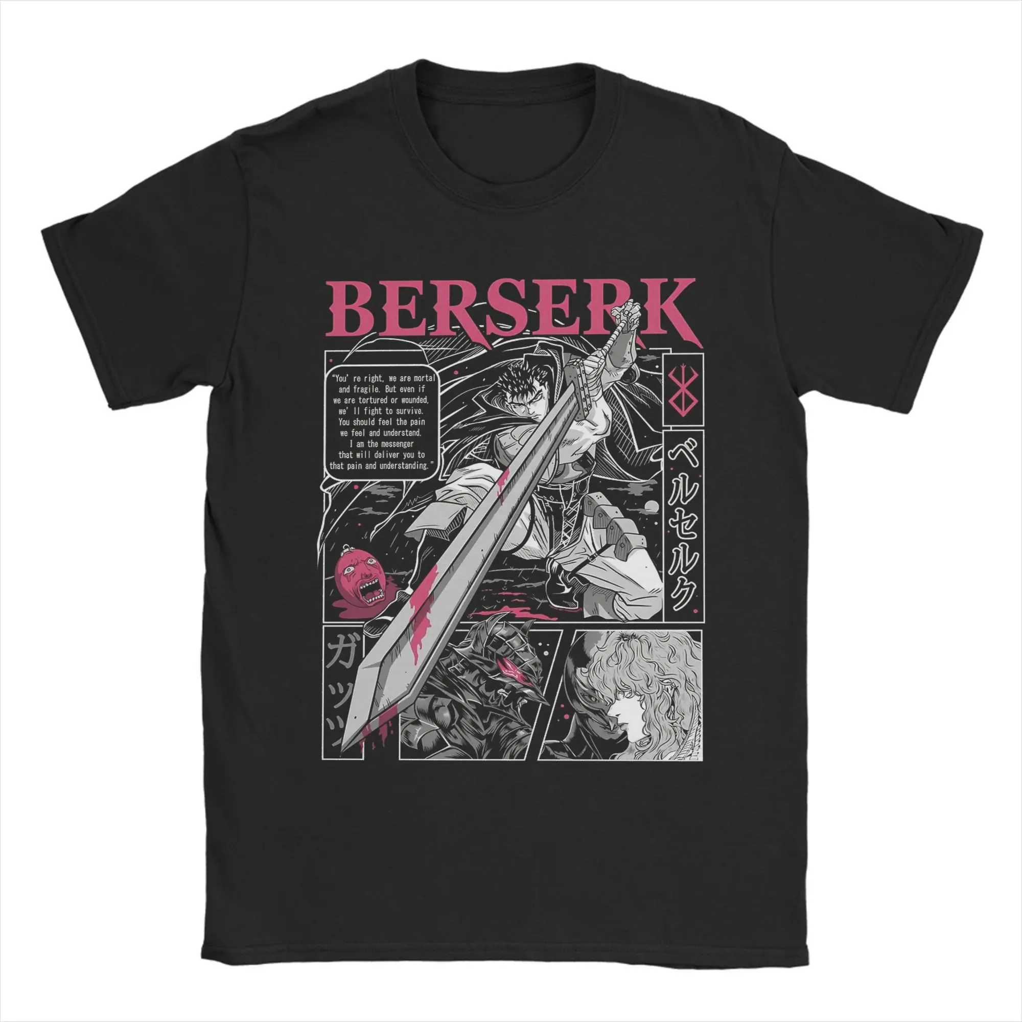 

Berserk Guts Tribute Dark Fantasy Poster T Shirts for Men 100% Cotton T-Shirt Round Neck Tee Shirt Short Sleeve Clothes Gift