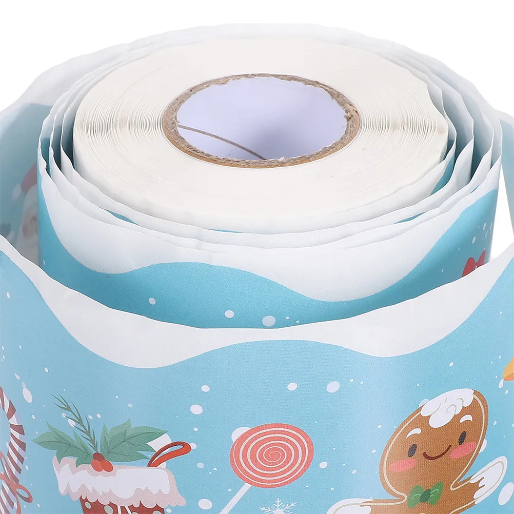 2 Rolls Decorative Border Trim Bulletin Board Decor Classroom Border Paper Replaceable Bulletin Supply for Blackboard Desk Wall