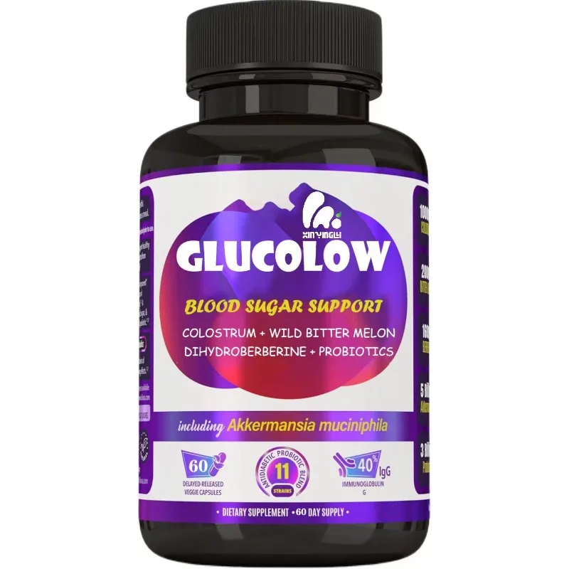 

Probiotic capsules bitter melon colostrum Akkermansia and prebiotic berberine metabolic, intestinal, and immune health support