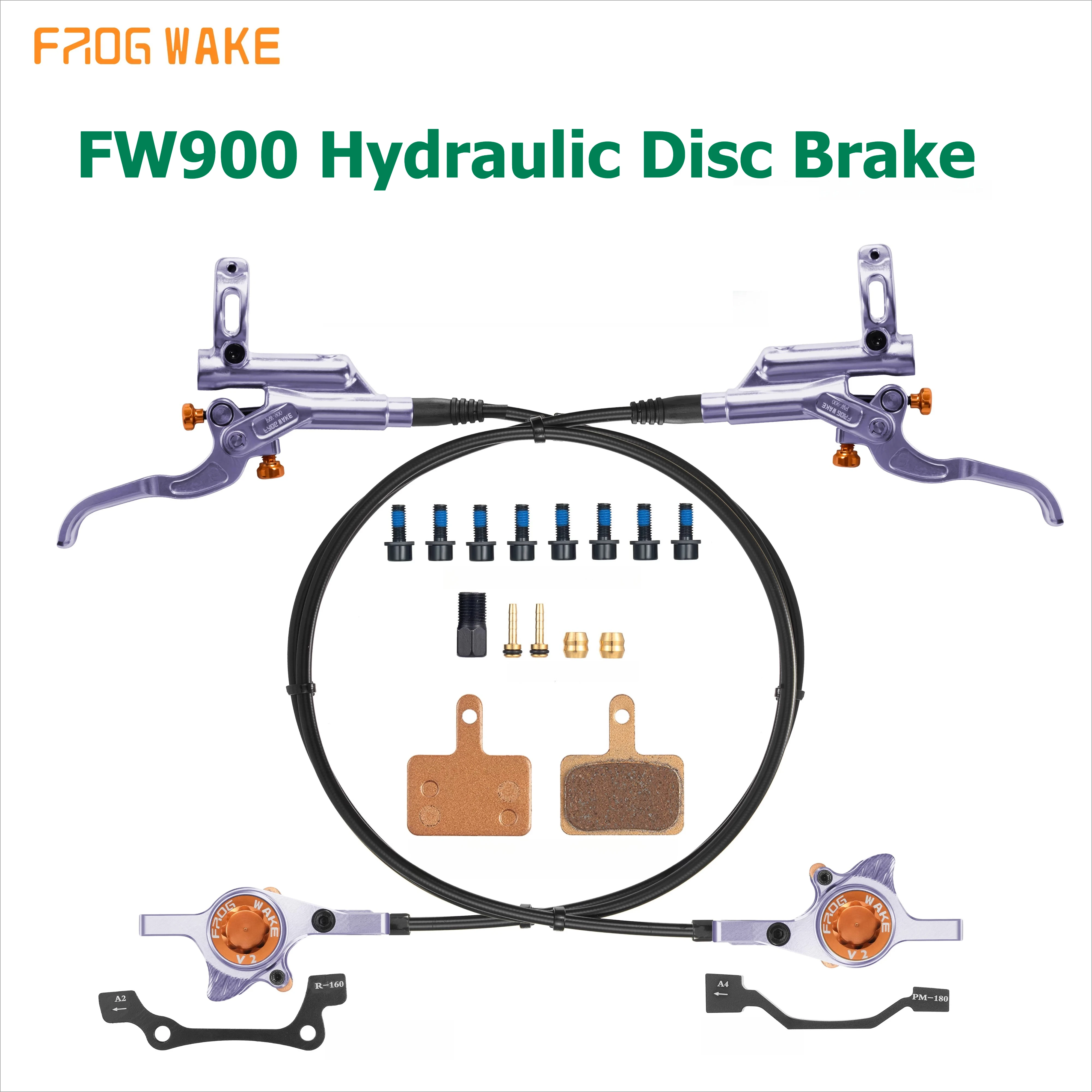 

Гидравлический дисковый тормоз FROG WAKE FW900 для горных велосипедов и шоссейных велосипедов с прямым рулем - Улучшенная гидравлическая дисковая тормозная система