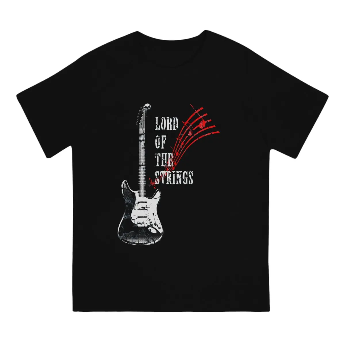 Electric Guitar Lord of The Strings Classic Men's T Shirts Bass Guitar Rock Music Novelty  Short Sleeve  Cotton Unique Tops