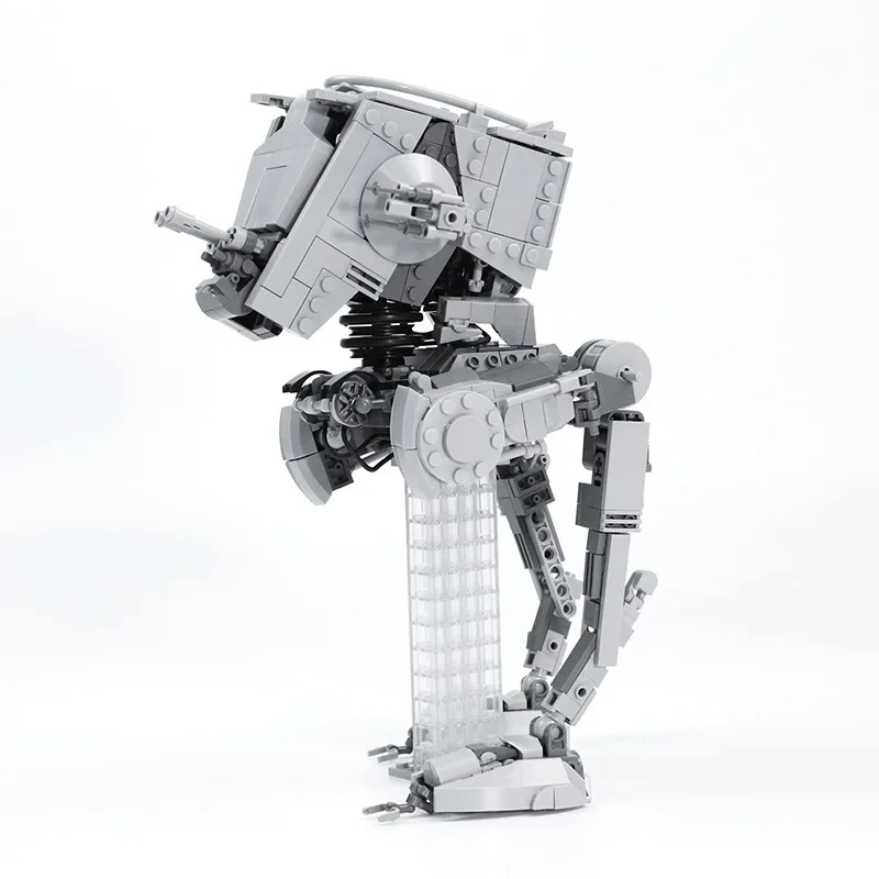 Accesorios de película estrella clásica AT-ST Chicken Walker, bloques de construcción MOC-14608, arma blindada de guerra espacial, modelo de ensamblaje, juguete para niños