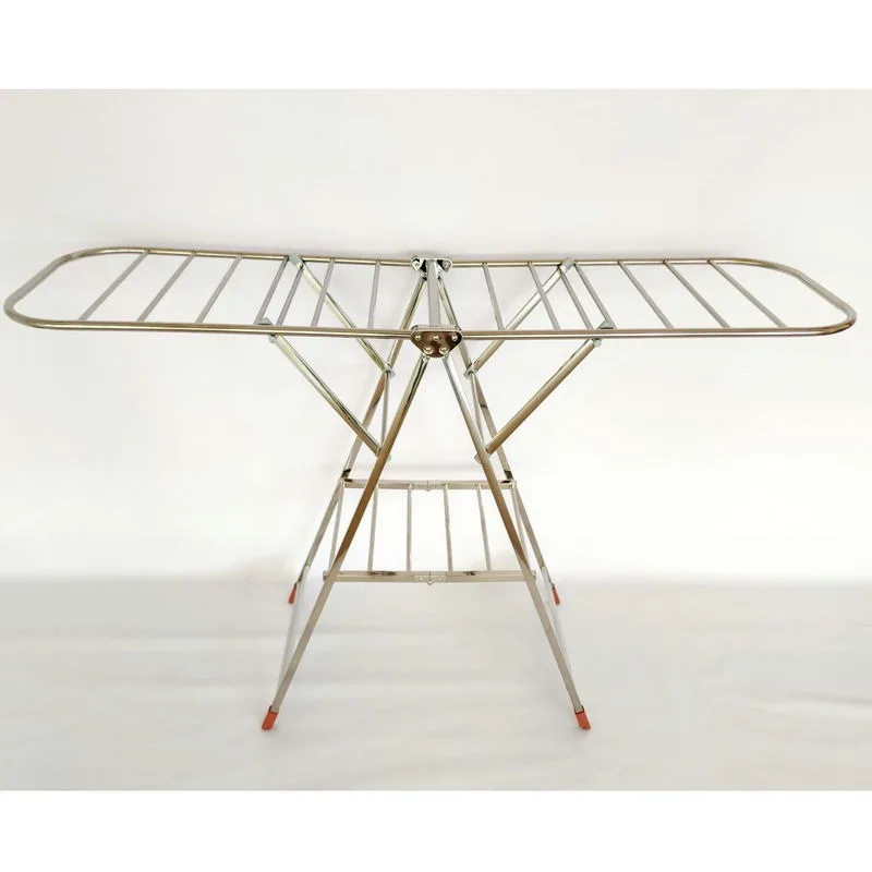 

Wholesale Stainless Steel Outdoor Clothes Drying Rack Functional Foldable Design for Balcony Yard Standing Type Installation