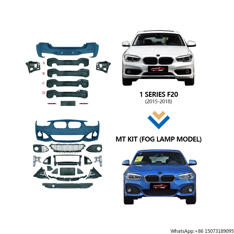 

Доступный комплект кузова для переоборудования B-M-W серии 1, F20, 15–18 лет, модификация в стиле Mt, передний бампер для F20