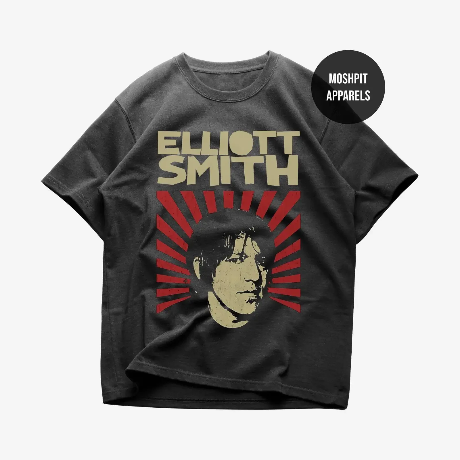 Elliott Smith T Shirt Rock Music Between The Bars Either Or Merch Rocker Clothing vintage Washed streetwear Comfortable Casual