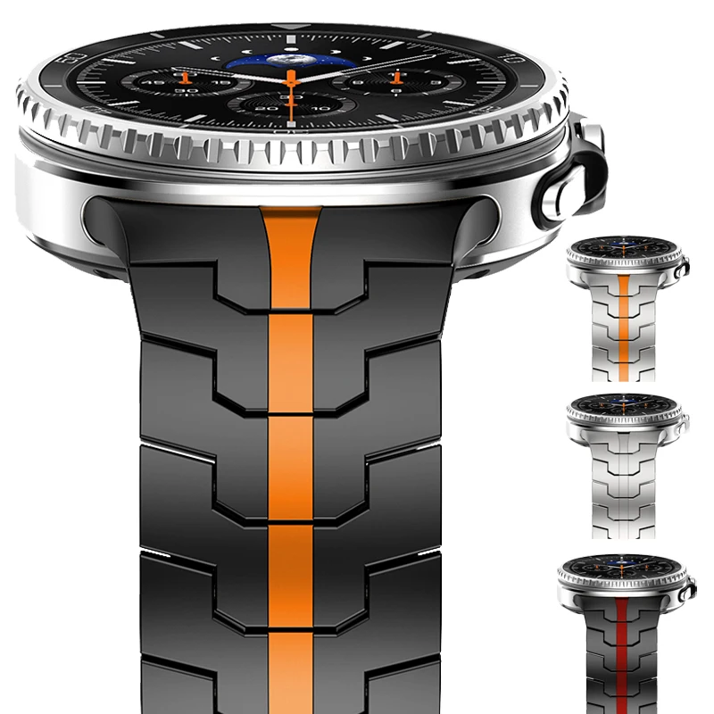 

No Gaps Titanium Strap For Samsung Galaxy Watch 8 40mm 44mm Luxury Metal Band For Samsung Watch 8 Classic 46mm Sports Bracelet