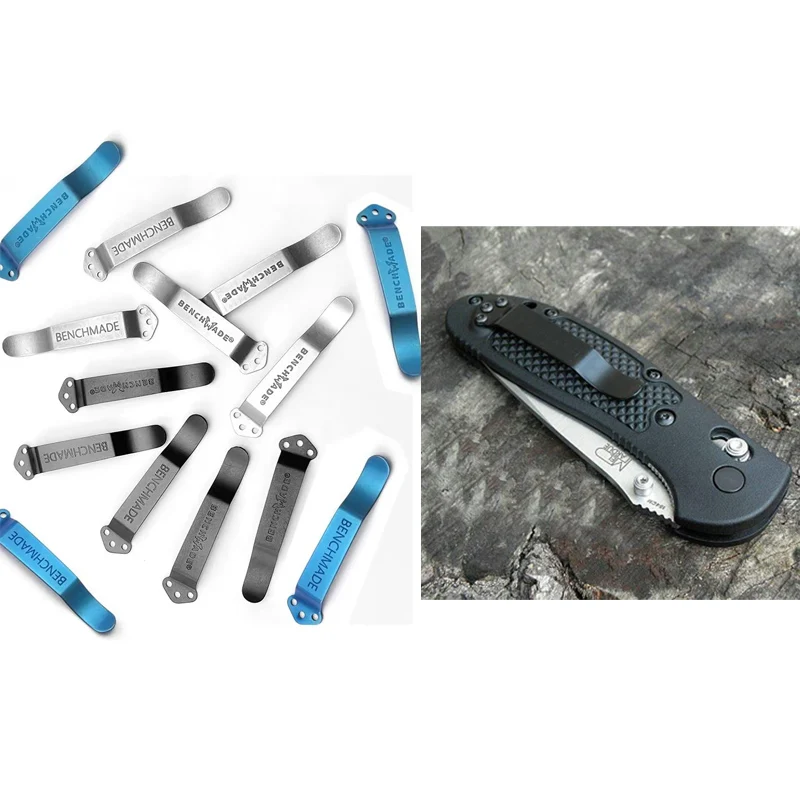 3 Color Stainless Steel Knife Pocket Clip for Benchmade Griptillian 551 Bugout 535 940 710 730 Emerson CQC ProTech ZT 0640 0920