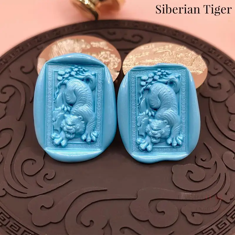 3D Tiger Rose Flower Embossed Wax Seal Stamp With Handle Vintage Sunrise For Cards Envelopes Wedding Invitations Scrapbooking
