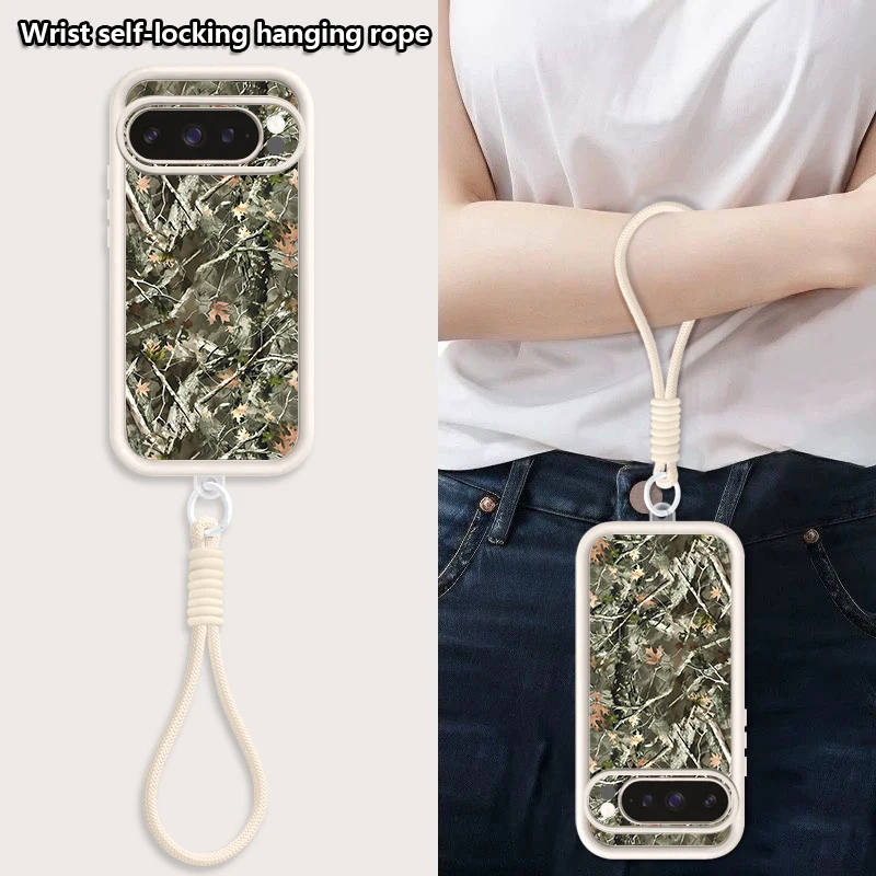 Forest Hunting Patterned TPU Phone Case For Google Pixel 10 9 Pro XL 10 9 Pro Pixel 8A 7A 8 7 Pro 9A Soft Silicone Lanyard Cover view 2