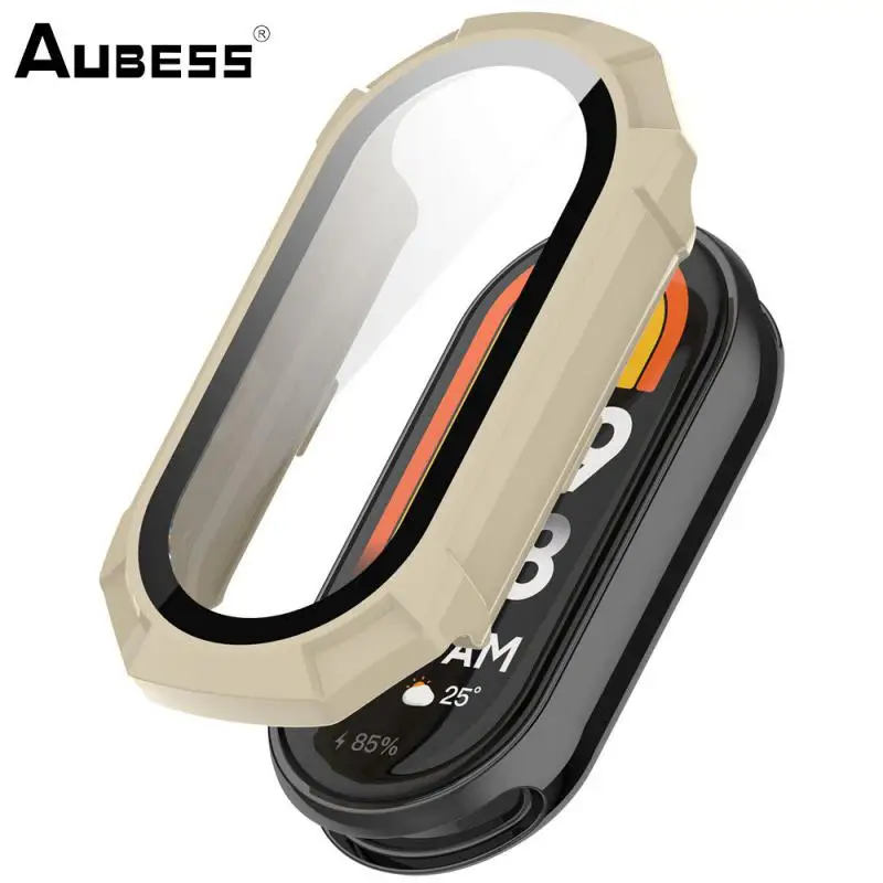 Tempered Film Integrated Case Pc Tempered Film Shell Membrane Integration Protective Shell For Miui Band8 Case Film