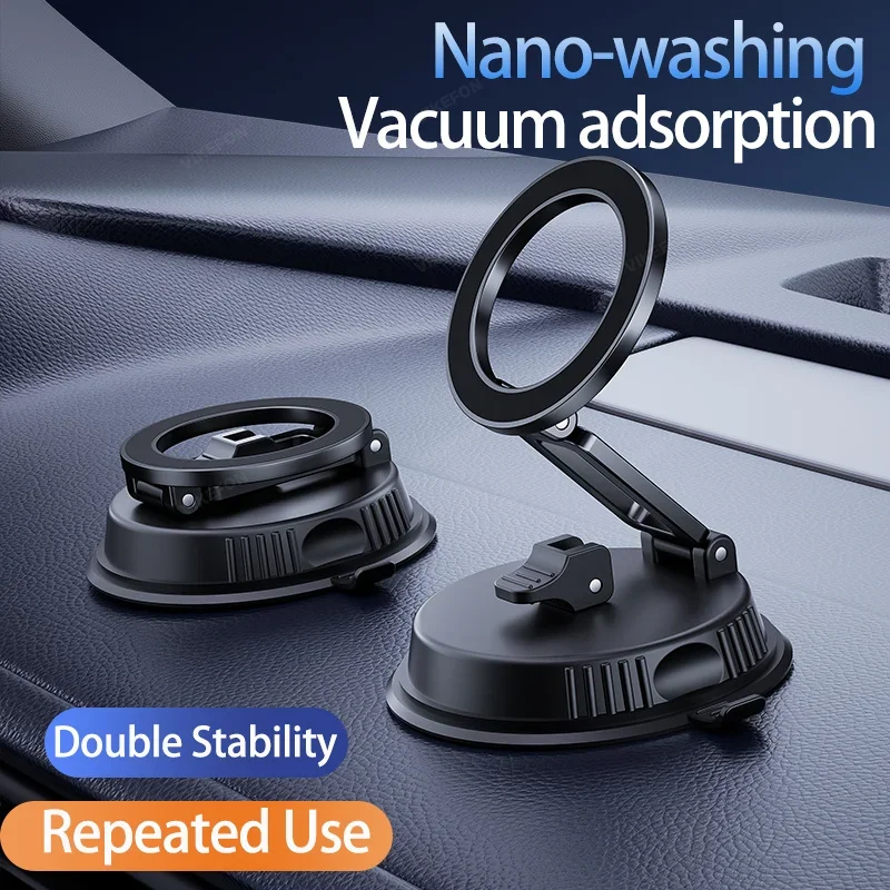 Car Dashboard GPS Magnetic Cellphone Bracket Phoen Holder Stand Silicone Suction Mount for Magsafe iPhone 17 16 15 14 13 Pro Max