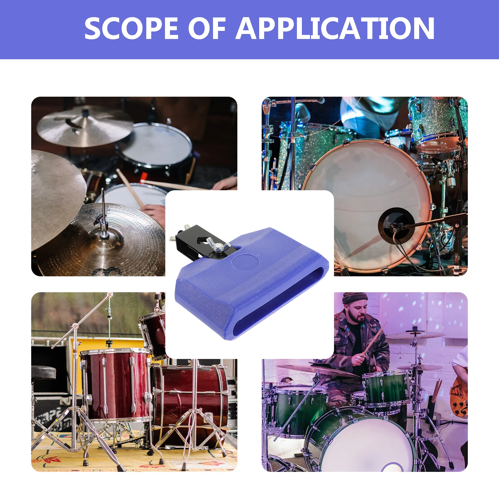 البلاستيك اللاتينية قرع طبل ملحق الأزرق دائم المحمولة طبل البقرة جرس تصاعد المشبك مطرقة لحامل الرف العالمي #1