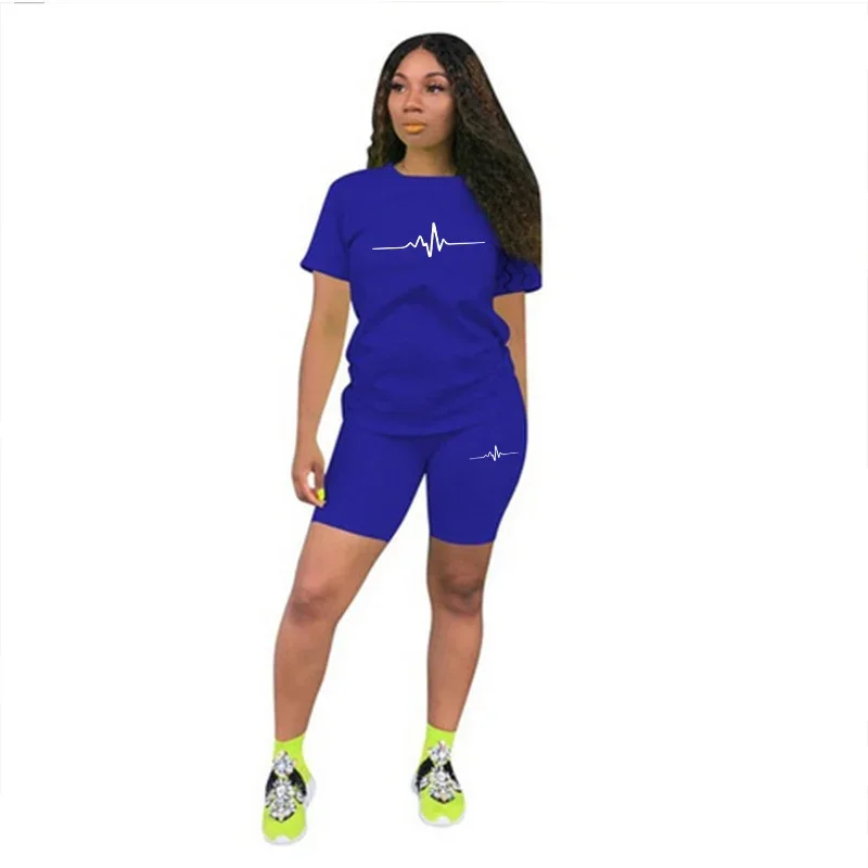 Immagine 5: Completo Estivo da Donna a Due Pezzi, T-Shirt a Maniche Corte e Pantaloncini, Abbigliamento Casual di Qualità e Comfort