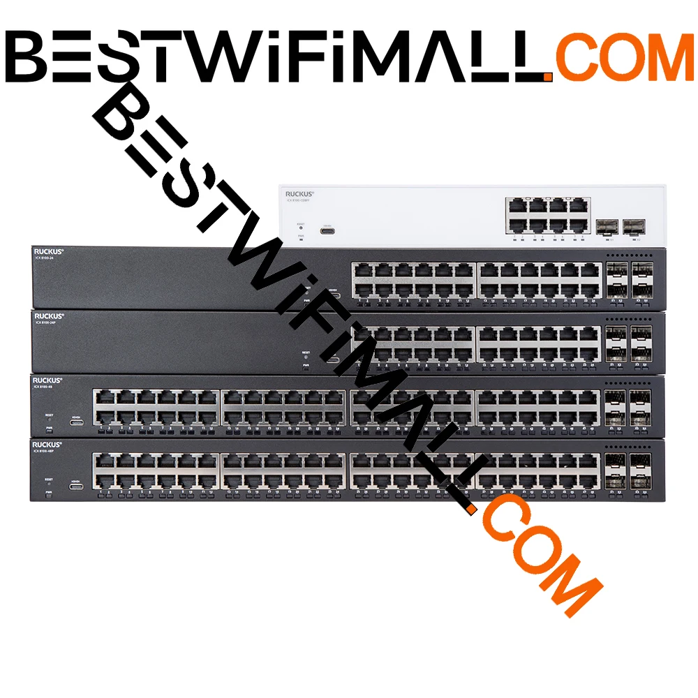 

RUCKUS ICX 8100 Switches ICX8100-24P Entry-Level Enterprise-Class L2 Access, Flexible AI Driven, Wired and Wireless Management
