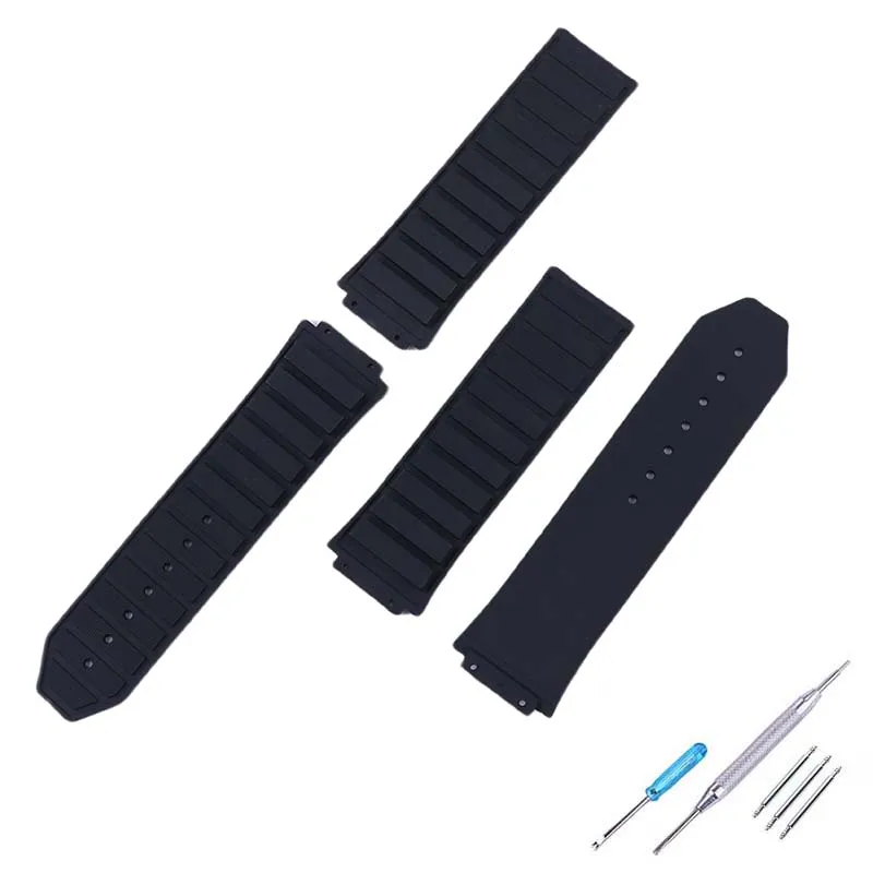 

Men's rubber watch strap accessories compatible for Hublot Big Bang women Sport waterproof silicone wristband bracelet 19mmx26mm