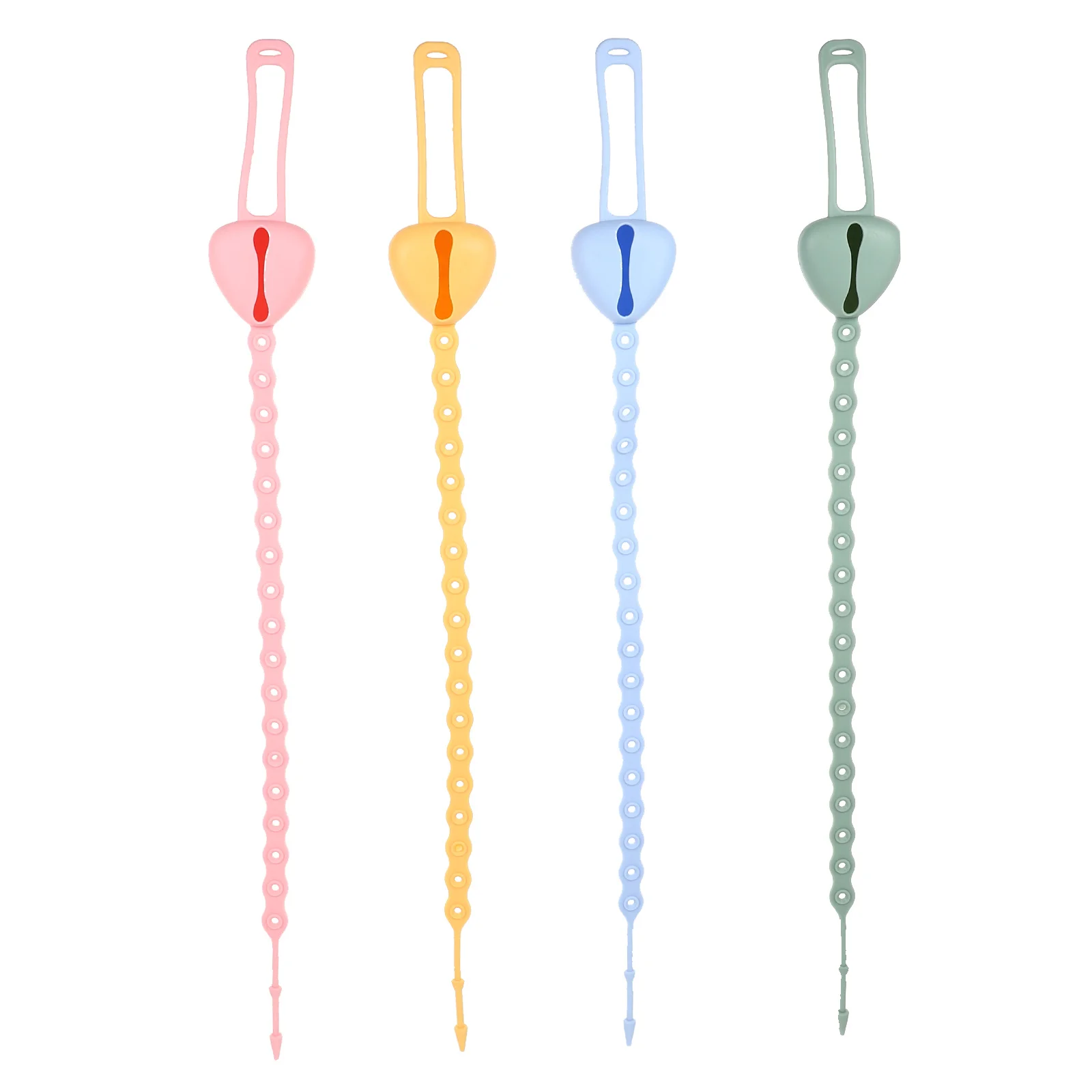 

4 шт., детские ремни для соски, анти-потерянные цепочки, растягивающиеся ремешки, безопасные, здоровые, для прорезывания зубов, больше не потерянных сосок