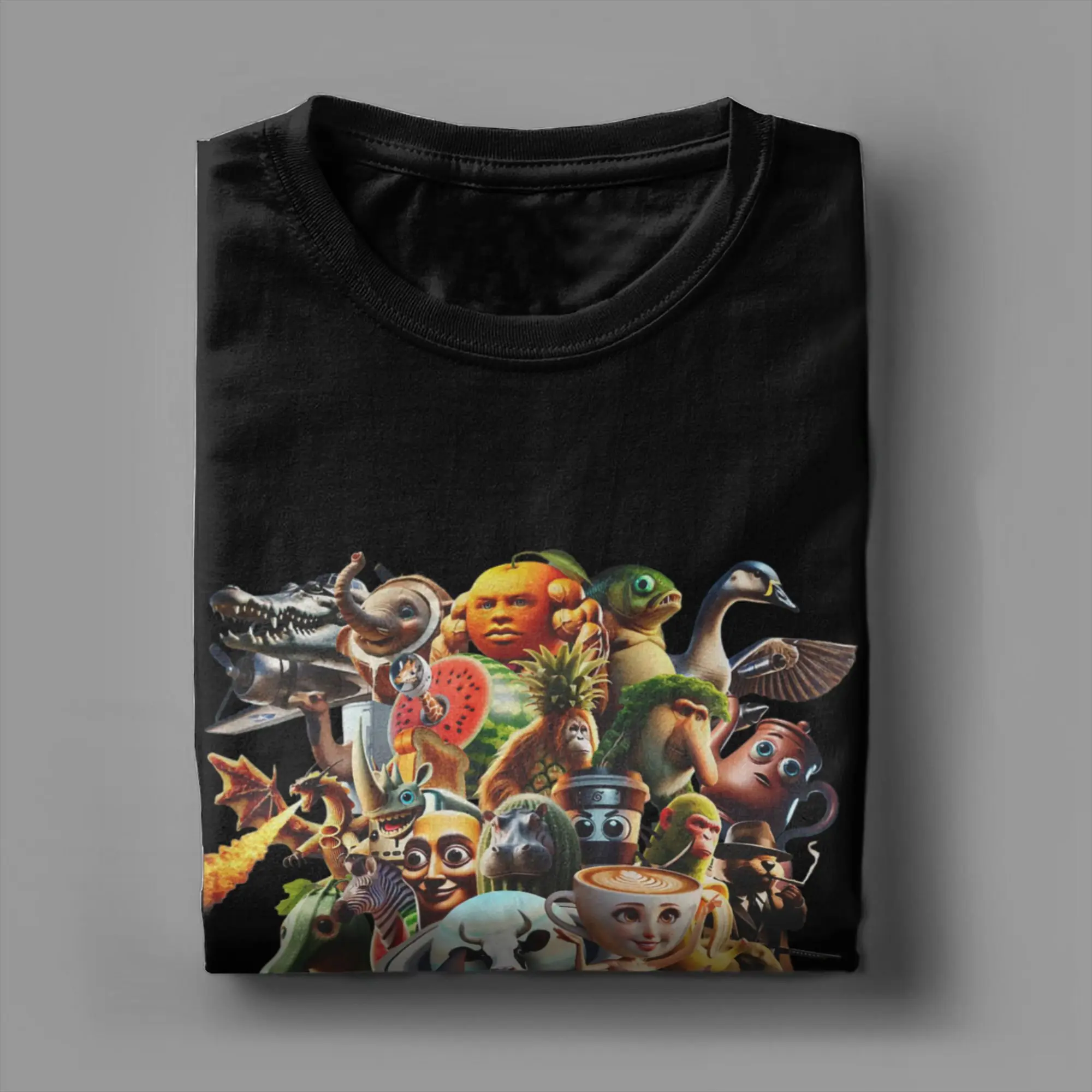 شخصيات Brainrot الإيطالية مضحك ميمي الاتجاه الشعبي الجنرال Z تي شيرت تي شيرتات قطن للرجال التي شيرت قصيرة الأكمام رهيبة تيز #4