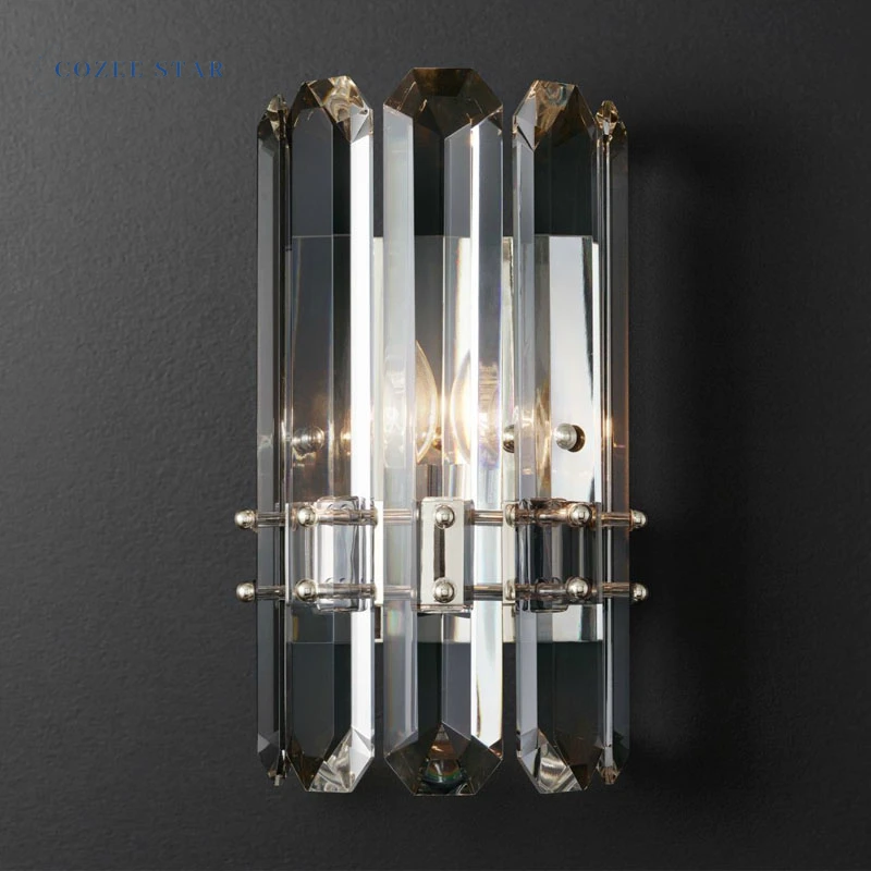 

Bonnington Sconce Modern Retro LED Clear Crystal Wall Lamps Lustre Living Room Bedroom Corridor Bathroom Indoor Lighting