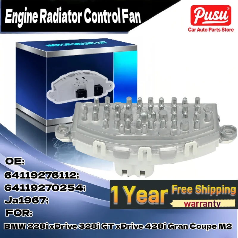 

Auto HVAC Blower Motor Resistor for BMW 228i xDrive 328i GT xDrive 428i Gran Coupe M2 64119270254 64119276112 RU818