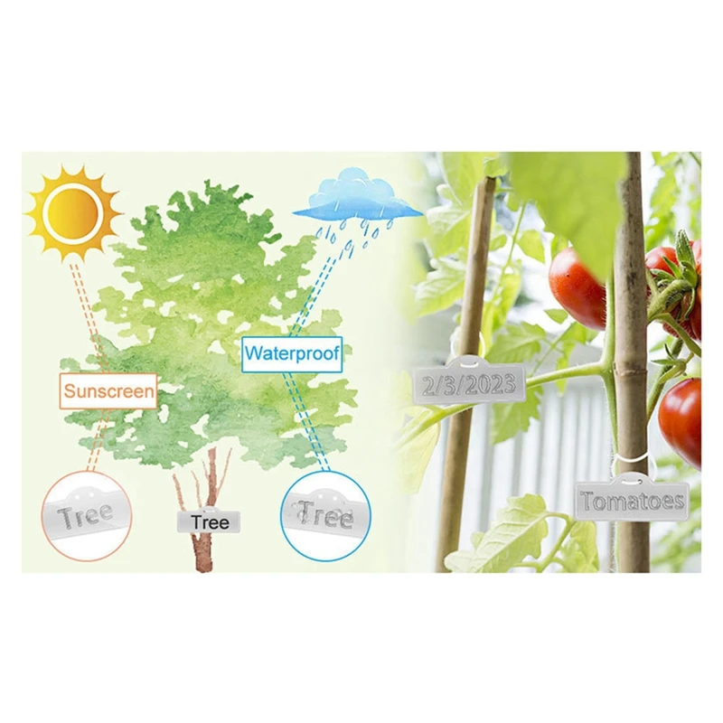 50PCS Aluminum Plant Labels Tree Double-Sided Tags with Metal Wires for Plant Markers, Tree Tags, Outdoor Identification-A79M