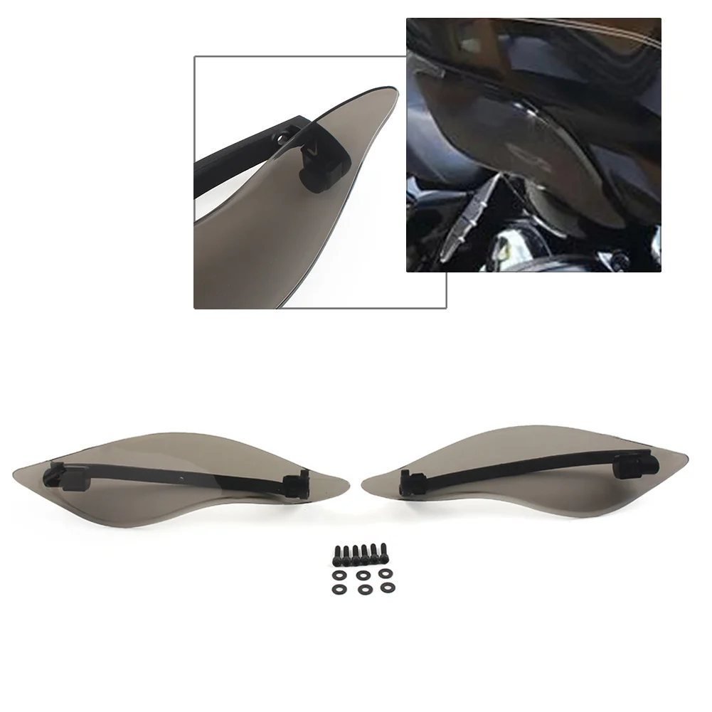 Smoke Motorcycle Adjustable Fairing Air Deflectors For Harley Davidson Electra Glide Street Glide Batwing 2014-2023