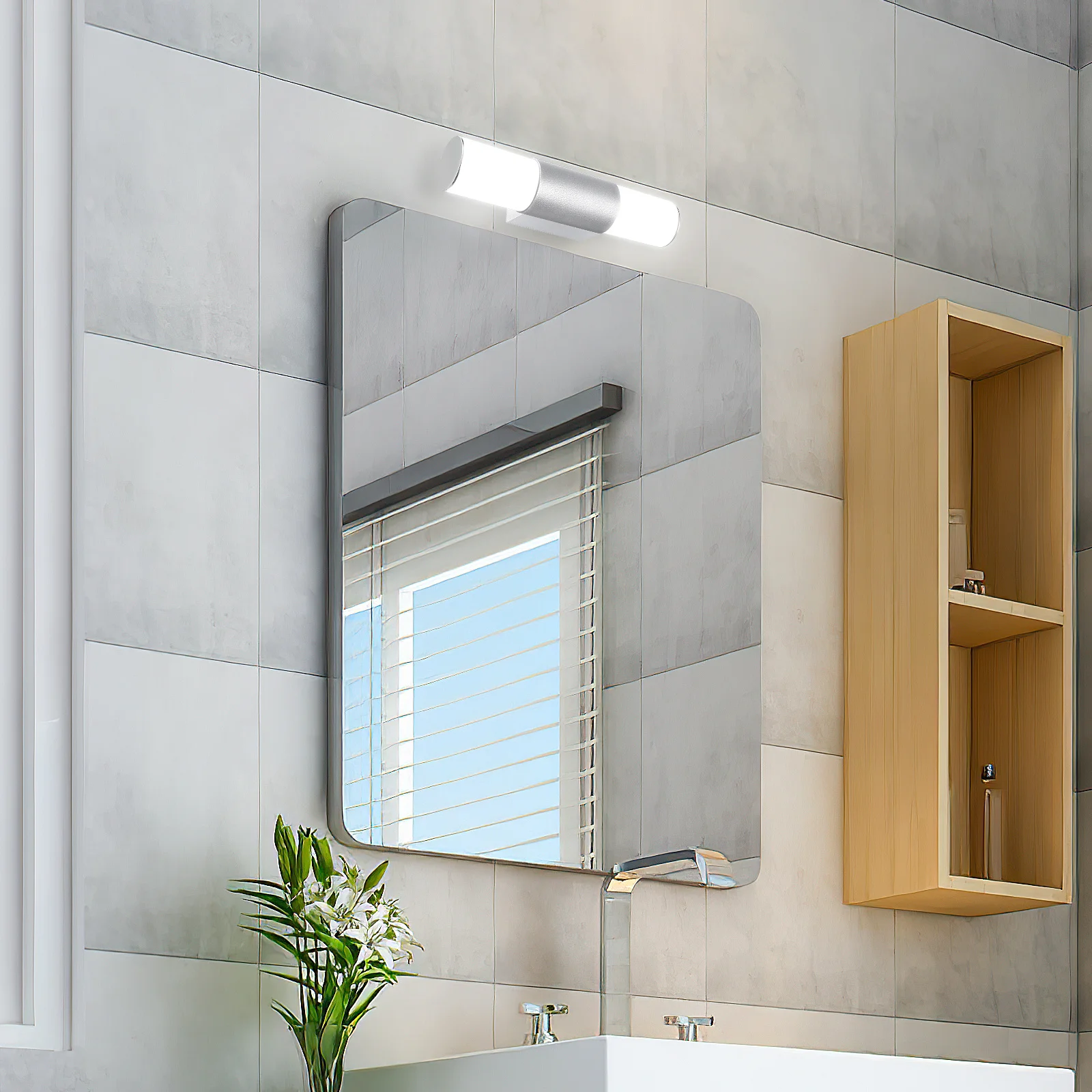 

LED Vanity Light Modern Minimalist Acrylic Lampshade Bathroom Light Over Mirror Wall Lamp Soft Bright Lighting Fixture