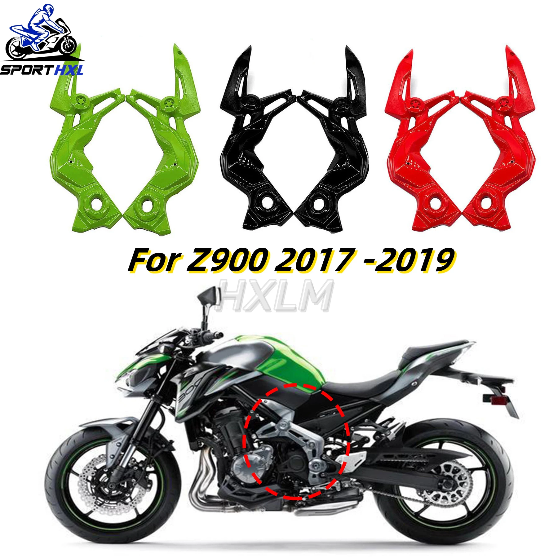 

Fit for Kawasaki Z900 2017 2018 2019 Motorcycle Fairings Accessories Carbon Fiber Front Side Trim Frame Body Cover Panel Fairing