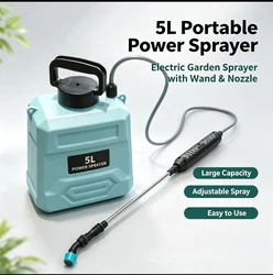 Electric Sprayer Automatic 5L Garden Plant Mister USB Rechargeable Irrigation Tool Watering Can With Spray Gun