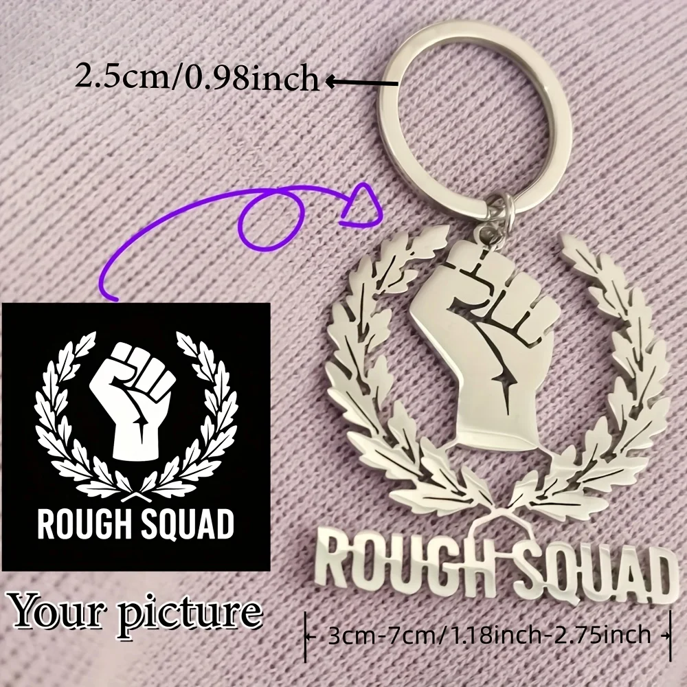 Customized Stainless Steel Keychain with Any Image, Simple and High-Quality Texture, Everyday Accessory, Team Commemorative Custom Gift