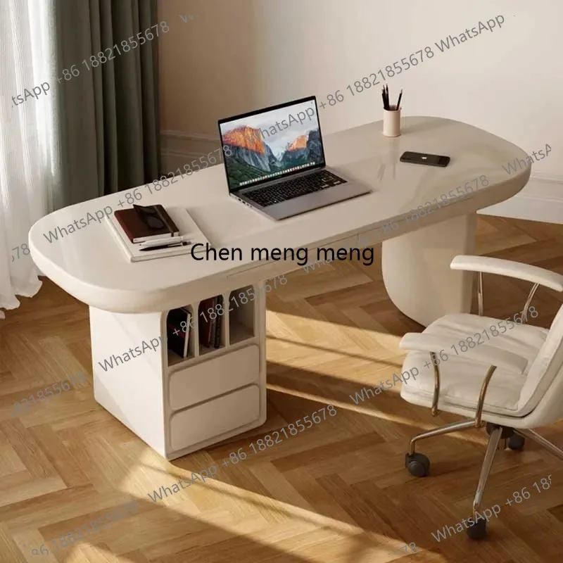 Luxury Study Computer Table Modern White Big Office Desk Computer Table Storage Home Drawers Escritorio Oficina Furniture
