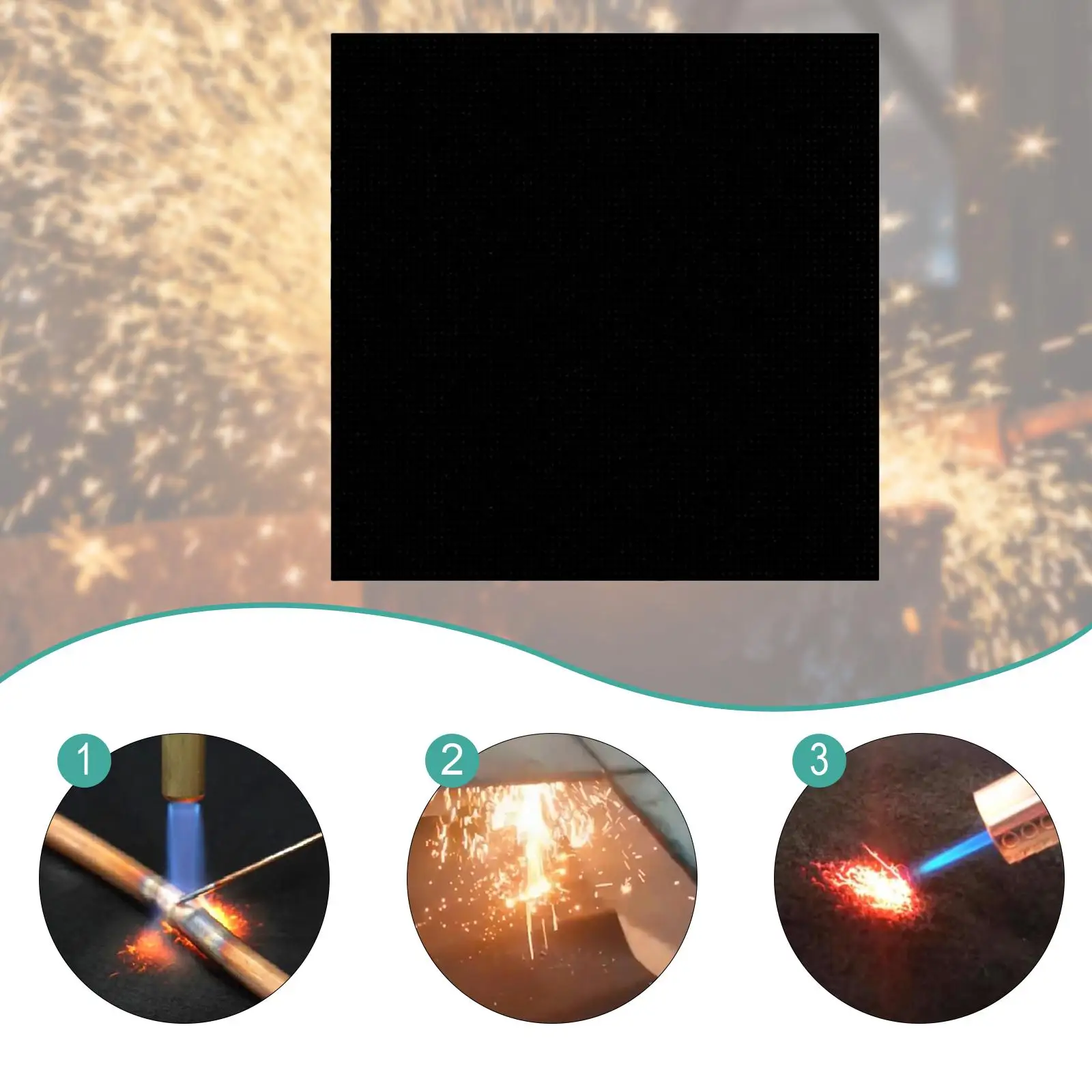 

Огнестойкий сварочный коврик-протектор 100x100 см, огнеупорная изоляционная подкладка для ремонта, металлообработки, барбекю, газона, пола