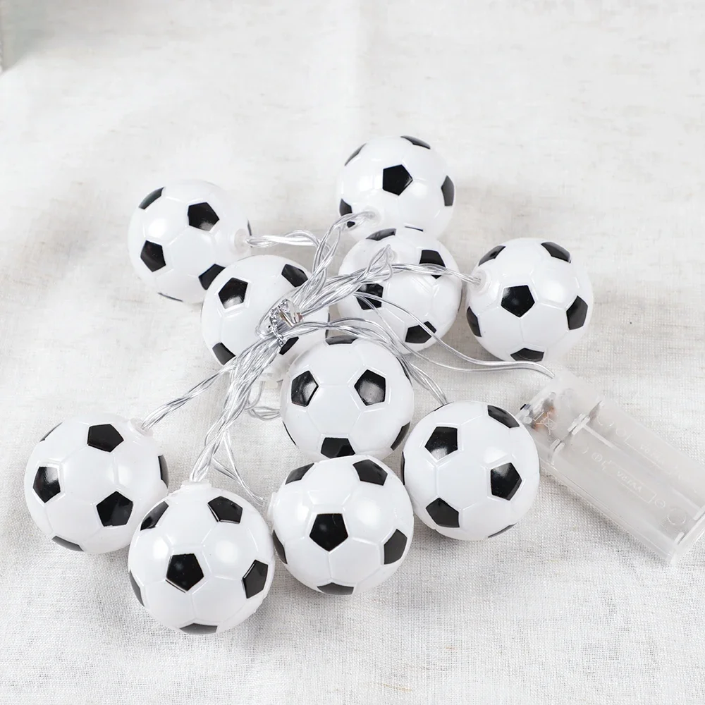 1.5m 10LED Soccer Ball Fairy String Light Bedroom Hanging Lights Garden Sports Football Theme Birthday Party Favors Decoration