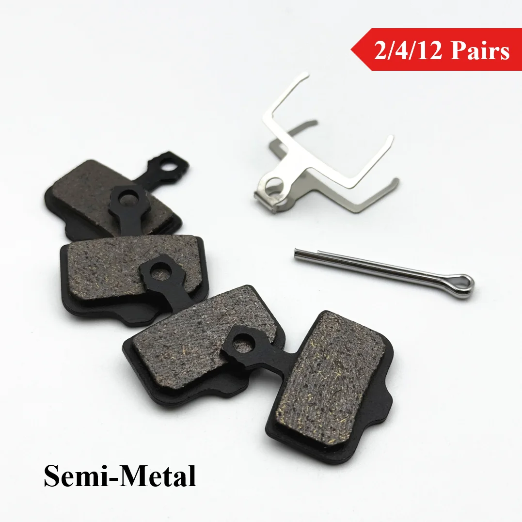 Semi-Metal 2/4/12Pairs E-Scooters & MTB Brake Pads For Sram Level Elixir Nutt Kugoo G1 Dualtron Thunder VSETT 10+ Zero 8X 10X