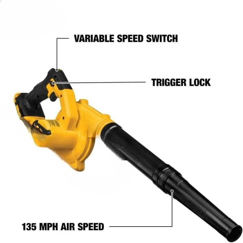 

20V MAX Blower, 100 CFM Airflow, Variable Speed Switch, Includes Trigger Lock, Bare Tool Only (DCE100B)