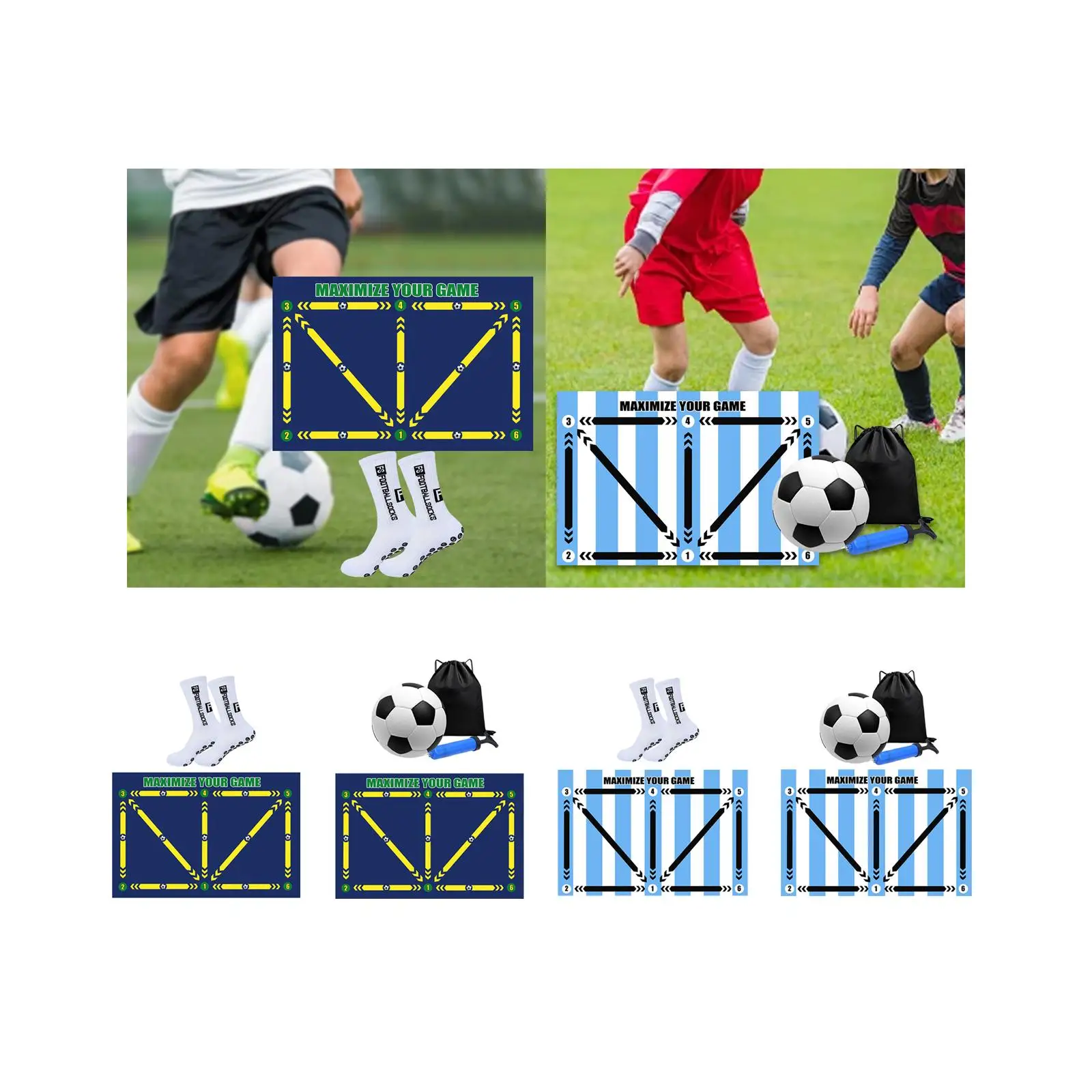 

Football Footstep Training Mat Carpet Anti Skid Soccer Training Mat for Home