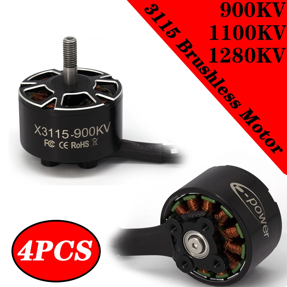 4PCS 3115-900KV 1100KV 1280KV Brushless Motor 6S for 10 inch Drone for FPV RC Multicopter Racing Drone Parts DIY