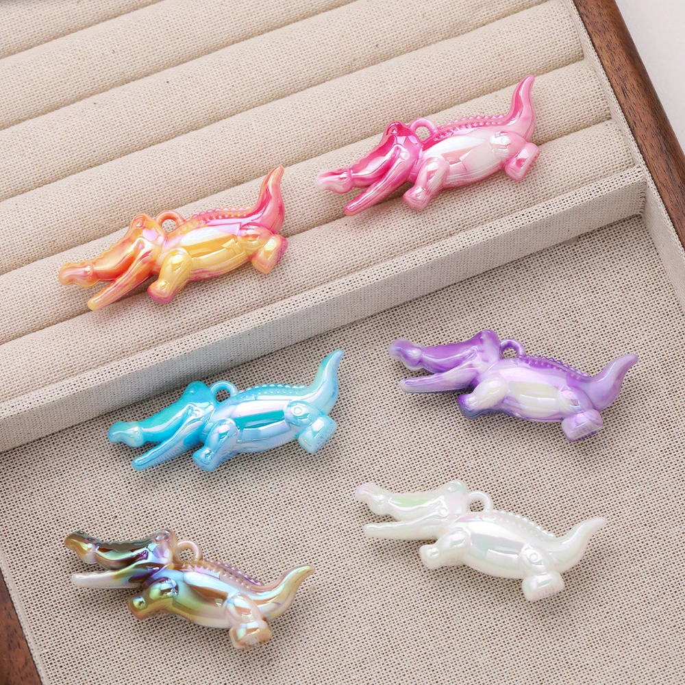 

Cordial Design 20*54MM 50Pcs DIY Pendant/Aurora Effect/Hand Made/Jewelry Findings & Components/Crocodile Shape/Acrylic #19113