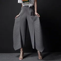HOT SELLING Miyake Summer pants  pleated casual pants irregular loose pants female trousers IN STOCK
