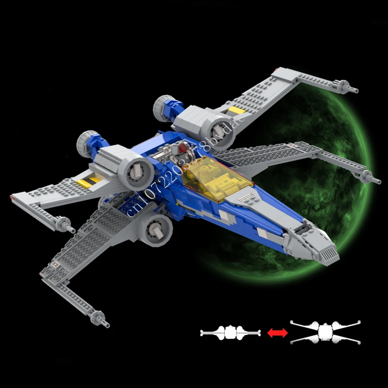 

1103PCS T-65D X wing Space War Military MOC SpaceShip Battle Model Building Blocks Architecture DIY Education Model Toys Gift