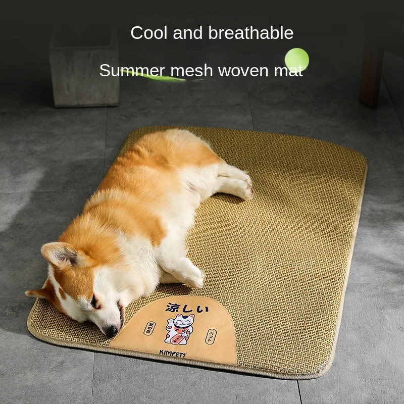 The product can be customizedKimpets pet mat, scratch resistant and bite resistant cat sleeping mat, cool and breathable