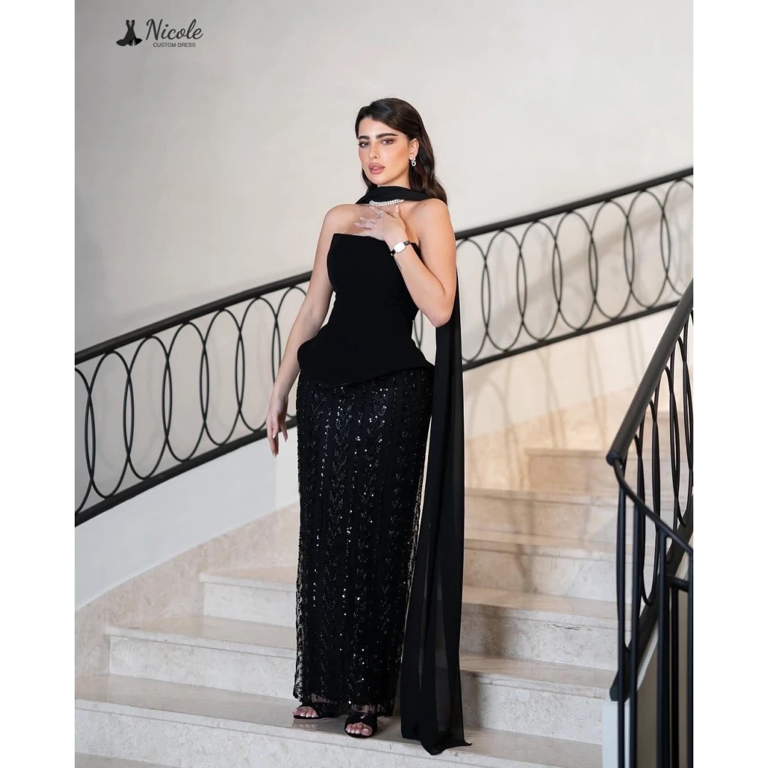 

Nicole Women's Evening Dress Woman Off-shoulder Elegant Women's Dresses for Wedding Party Dresses Woman 2025 Custom Made Line A