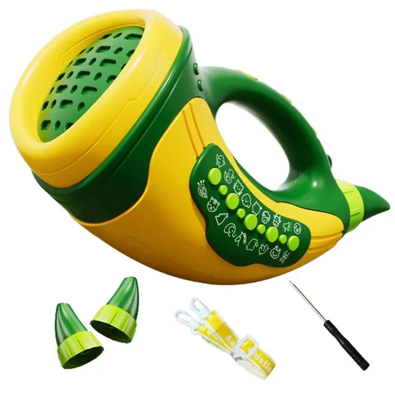 A63T-Kids Musical Blow Horn With 30 Animal Sounds Sound Amplifier For Lung Capacity&Fun Play Birthday Gift