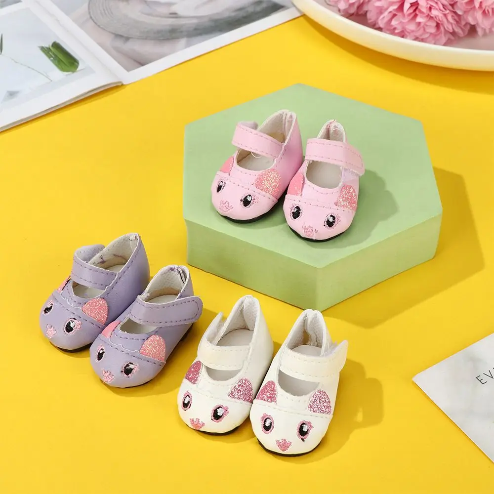 DIY 14inch/18 inches Baby Lovely 43cm Dolls Doll Boots Sandals Doll Clothes Accessories Sequins Doll Shoes 7cm Manual Shoes