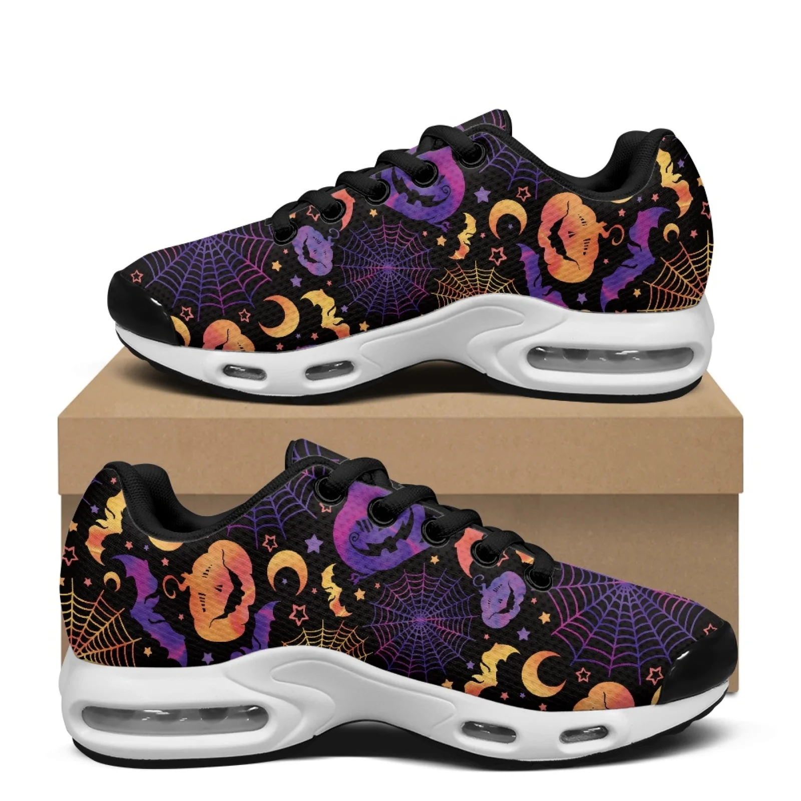 PENSTROLL Halloween Spooky Fashion Tennis Sneakers for Men Mesh Athletic Shoes Walking Sneakers